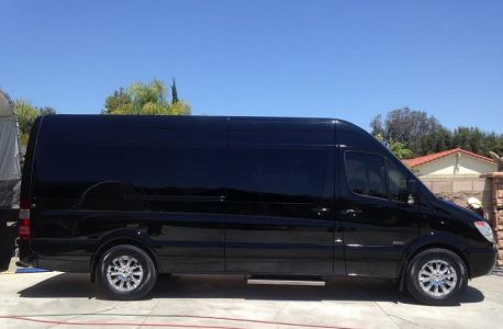 Shuttle Vans 9 10 PASSENGER MERCEDES BENZ SPRINTER LUXURY LIMO PARTY BUS 9 4e61c4ec