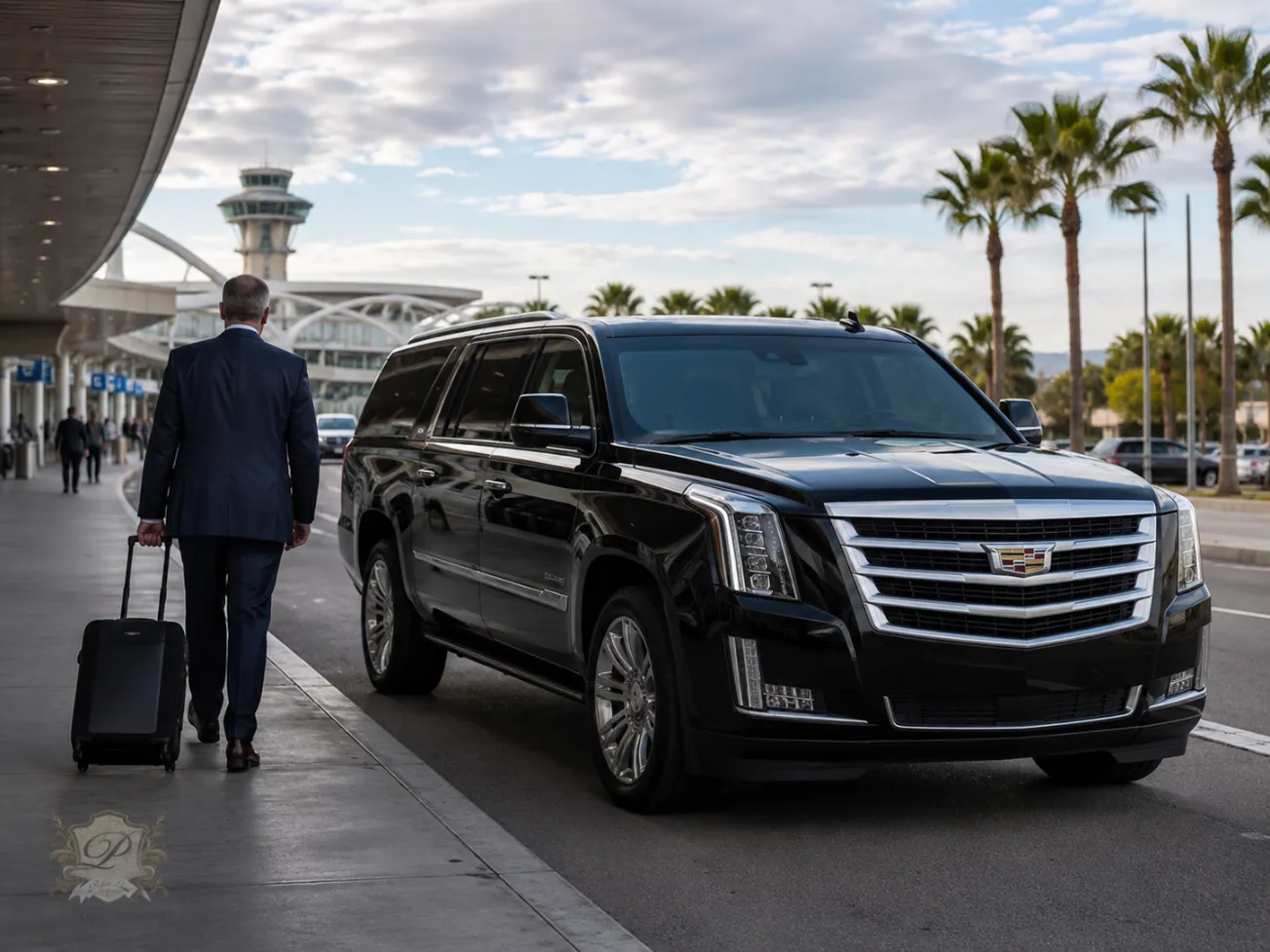 Cadillac Escalade executive SUV for Ontario Airport to Riverside business transportation