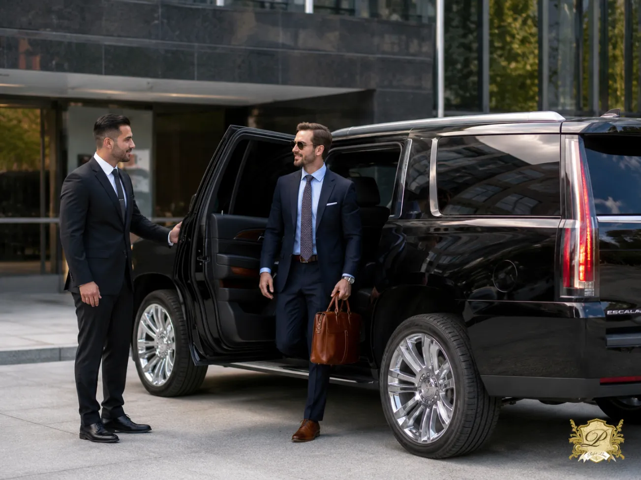 Cadillac Escalade providing point-to-point executive car service for business transportation